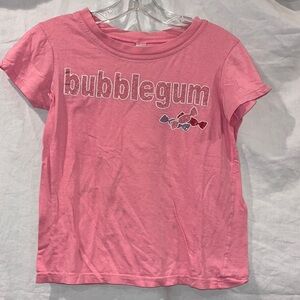 pink tea with bubblegum letter sparkles detail